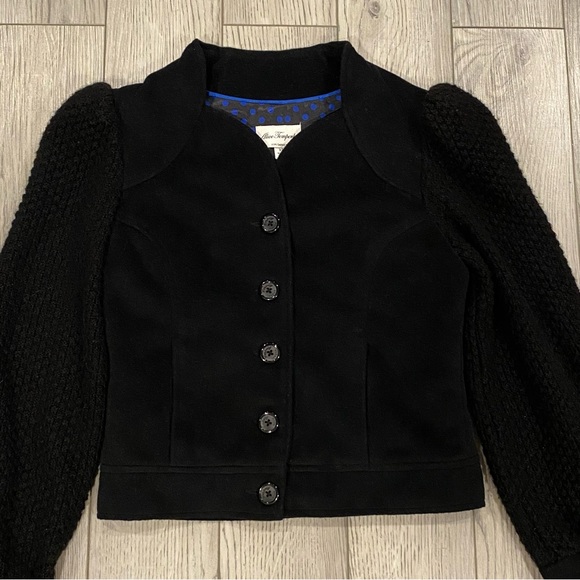Alice Temperley Wool Blend Black Short Jacket Women’s XS Target Button Cardigan - Picture 3 of 15
